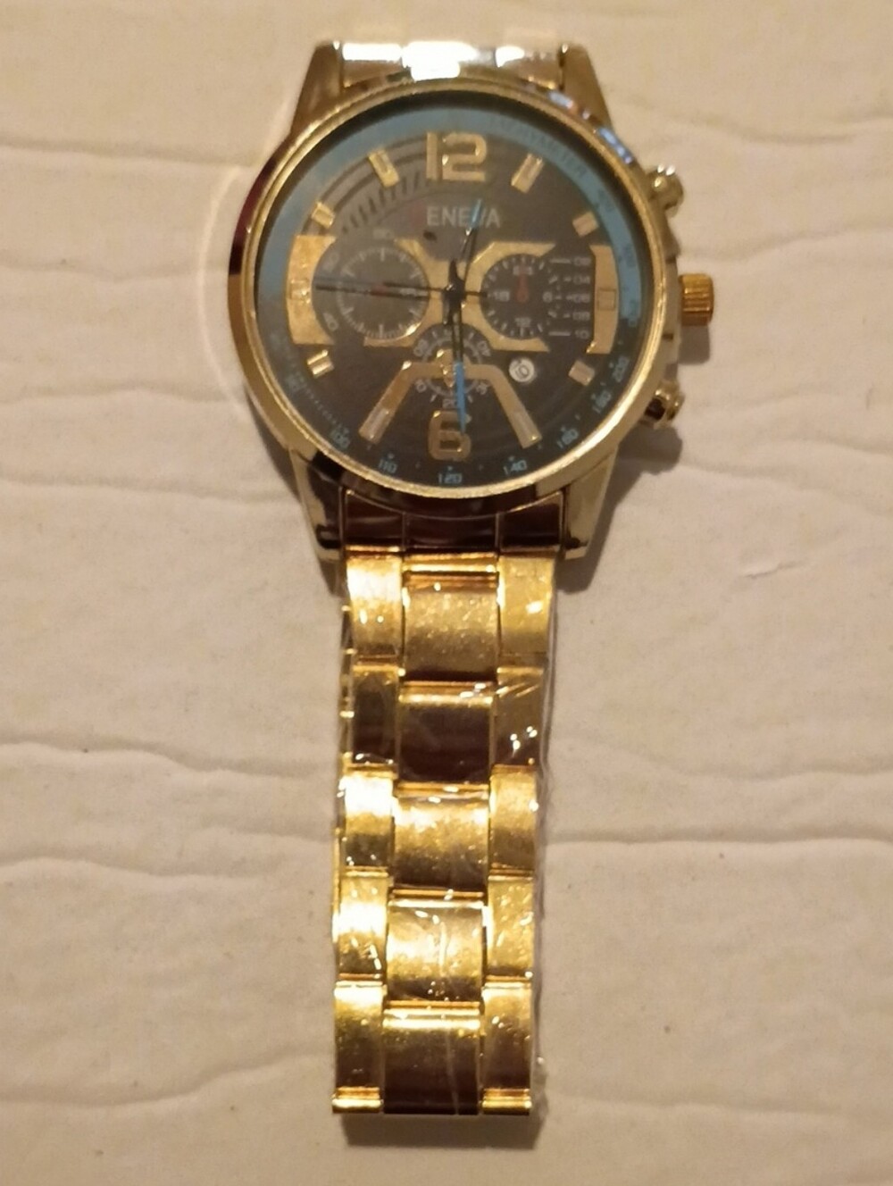Men's Gold-Tone Stainless Steel Chronograph Watch